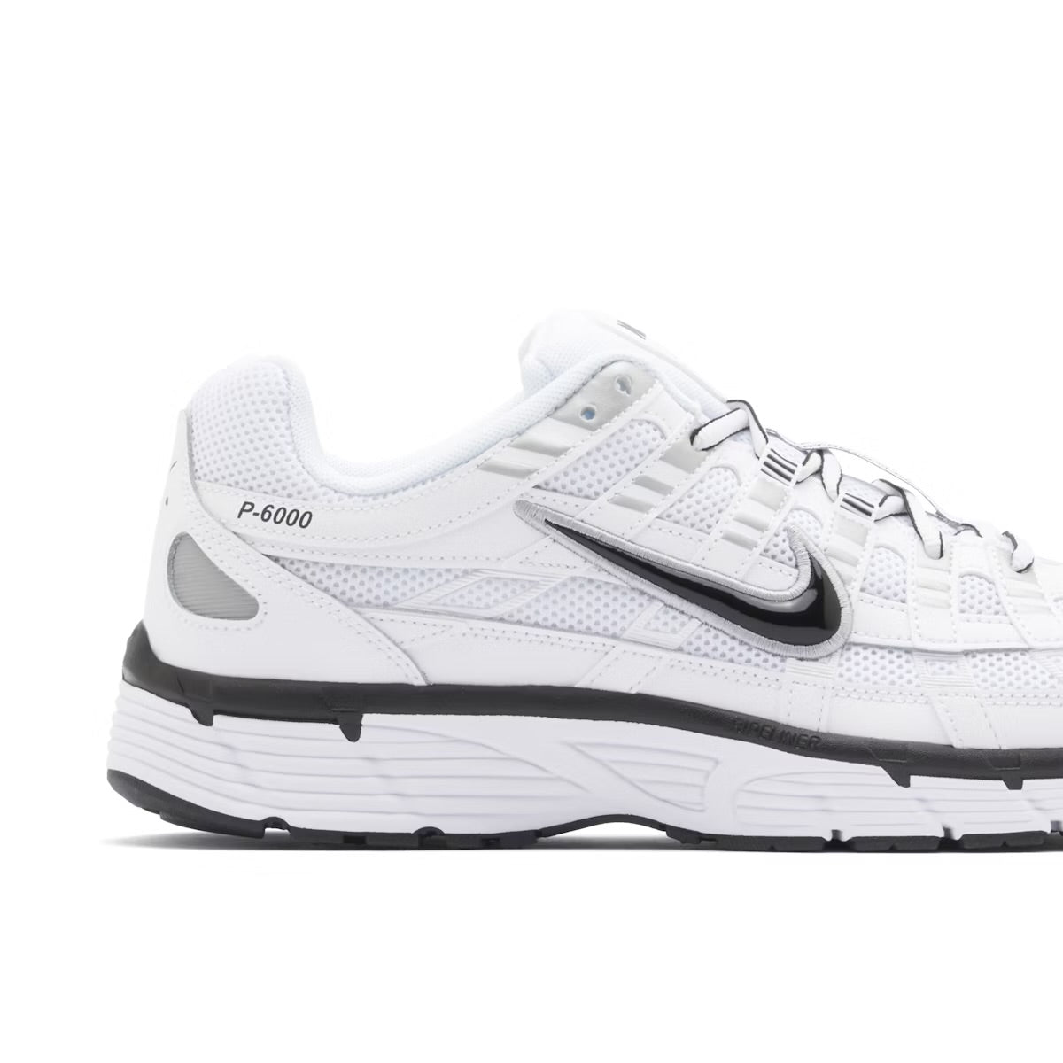 NIKE P-6000 WHITE METALLIC SILVER BLACK