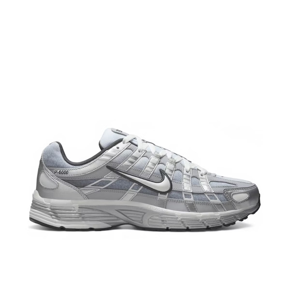 NIKE P-6000 METALLIC SILVER SUMMIT WHITE-WOLF GREY